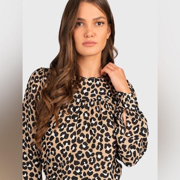 MICHAEL KORS LEOPARD PRINT MINIDRESS WITH MK BELT - Picture 3 of 10